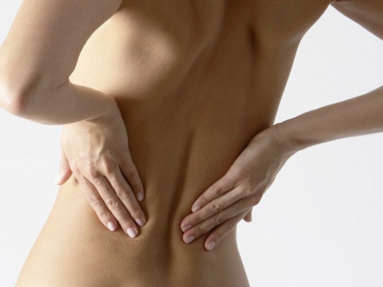 Because back pain occurs in the lower back of the back